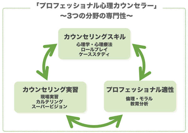 プロフェッショナル心理カウンセラー〜3つの分野の専門性〜